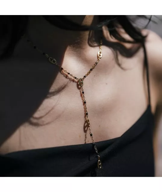 COLLIER CRAVATE NOIR 2