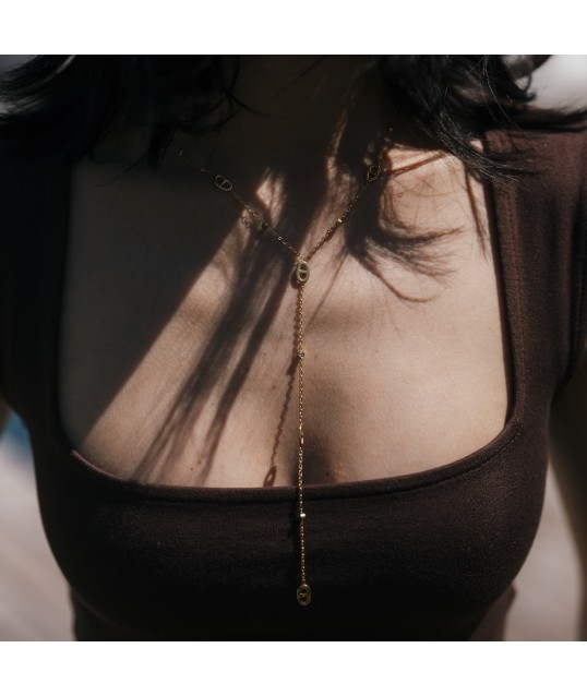 COLLIER CRAVATE WHOOPSY DORÉ 2