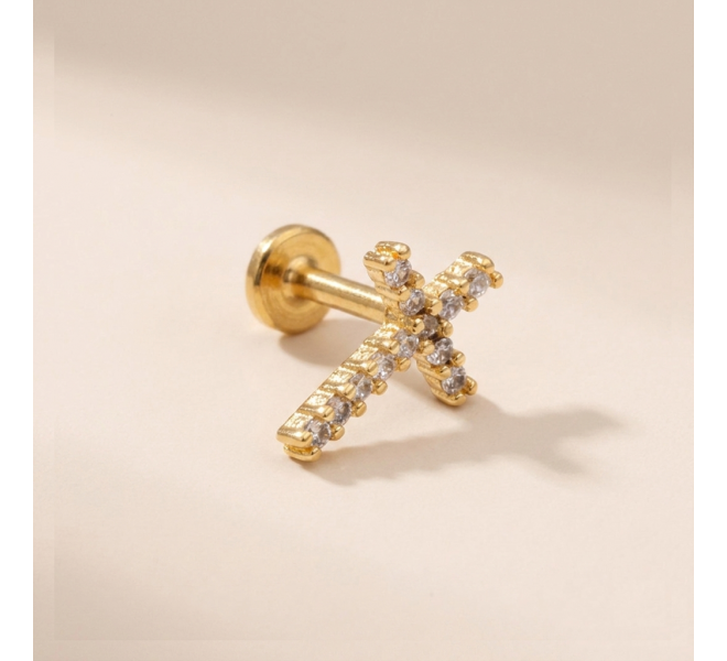 PIERCING LABRET CROIX