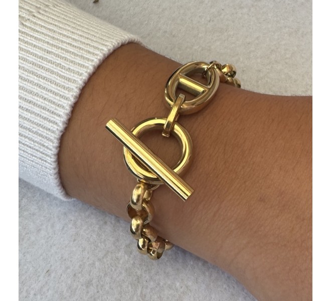 BRACELET PLATIN DORÉ