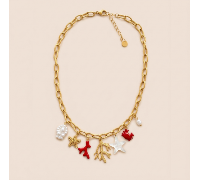 COLLIER CHARM CORAIL