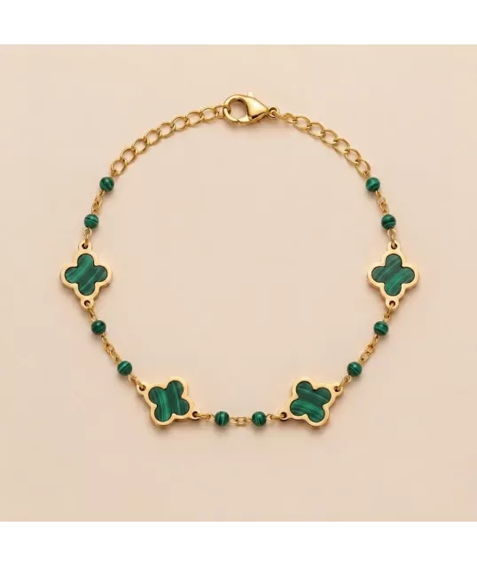 BRACELET TREFLE VERT