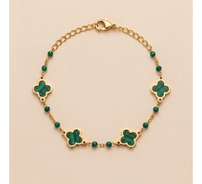 BRACELET TREFLE VERT