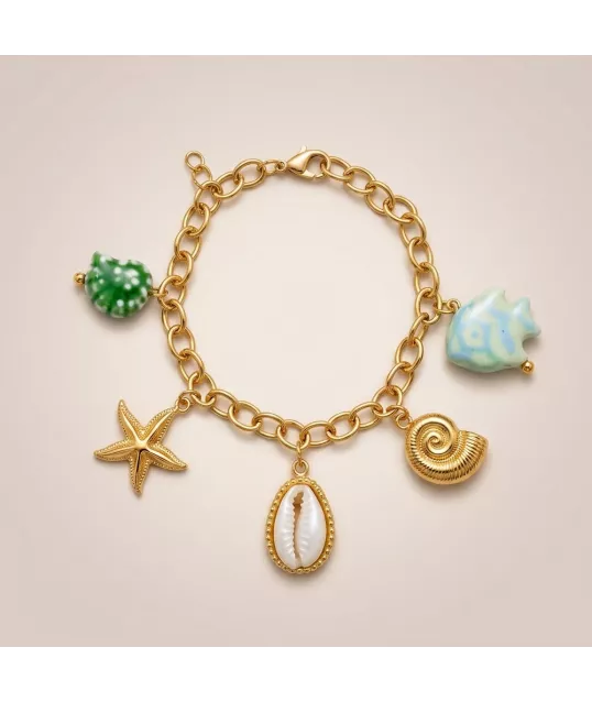 BRACELET CHARM CAURI VERT
