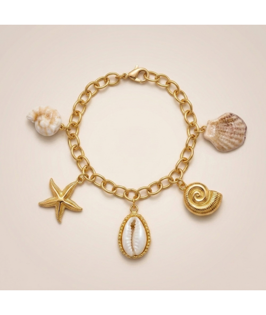 BRACELET CHARM CAURI BLANC