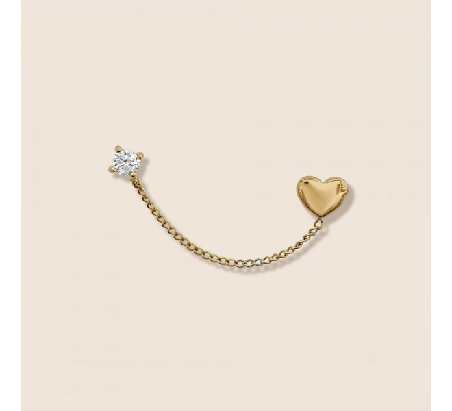 BOUCLE D'OREILLE COEUR