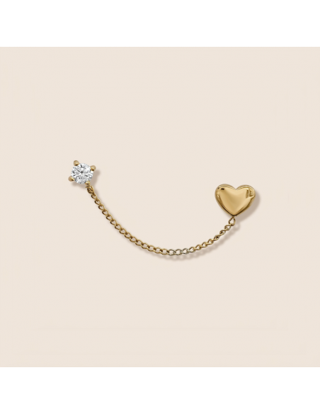 BOUCLE D'OREILLE COEUR