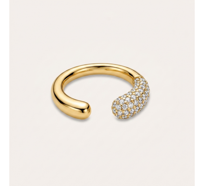BAGUE DOBLE STRASS DORÉE