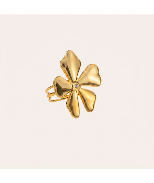 BAGUE FLEUR STRASS