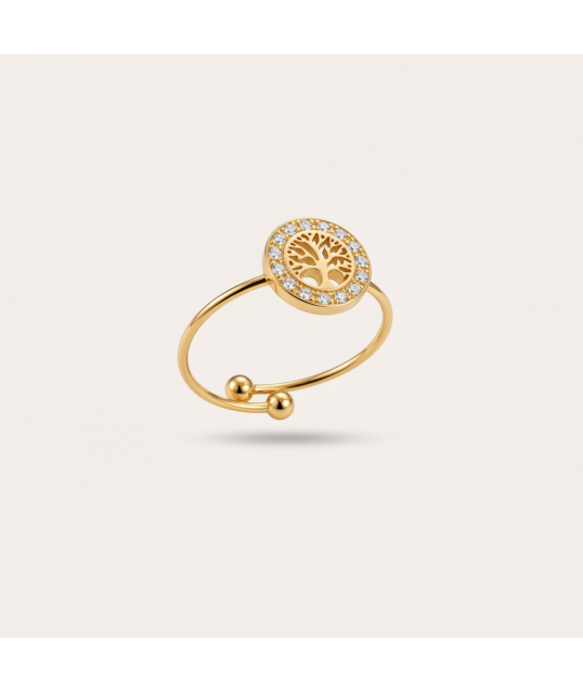 BAGUE ARBRE DORÉE
