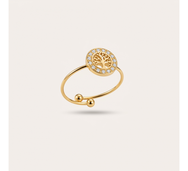 BAGUE ARBRE DORÉE