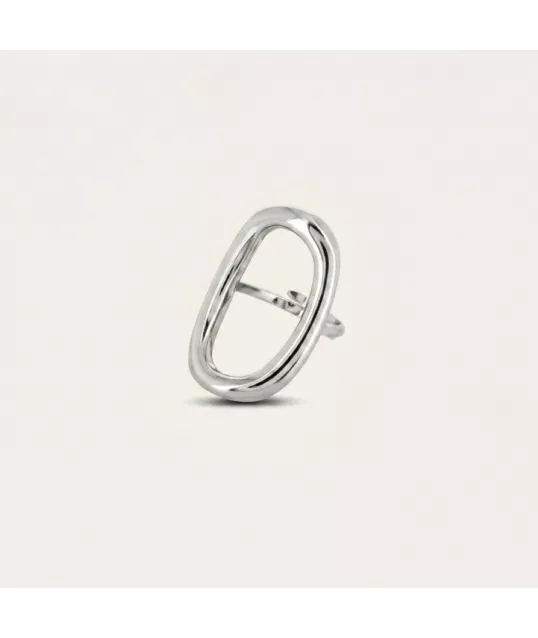 BAGUE OVALE ARGENTÉE 2