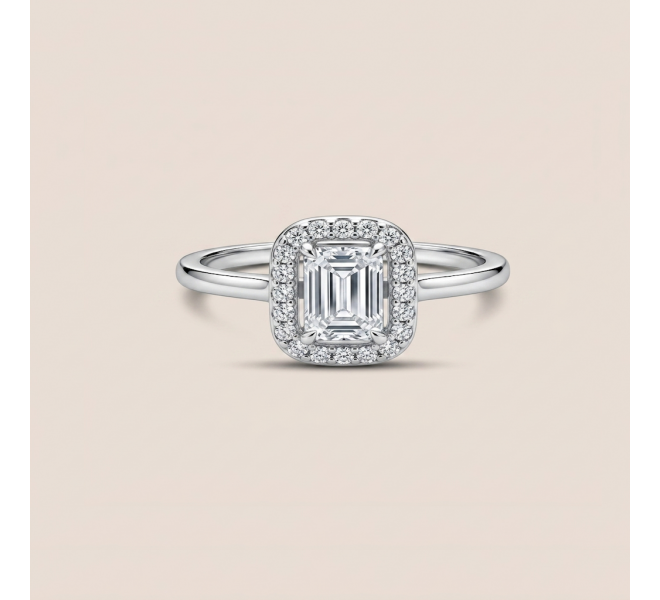 BAGUE SOLITAIRE ARGENTÉE