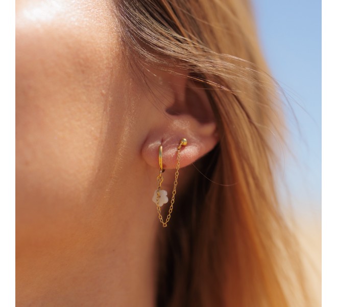 BOUCLE CHAINE NACRE