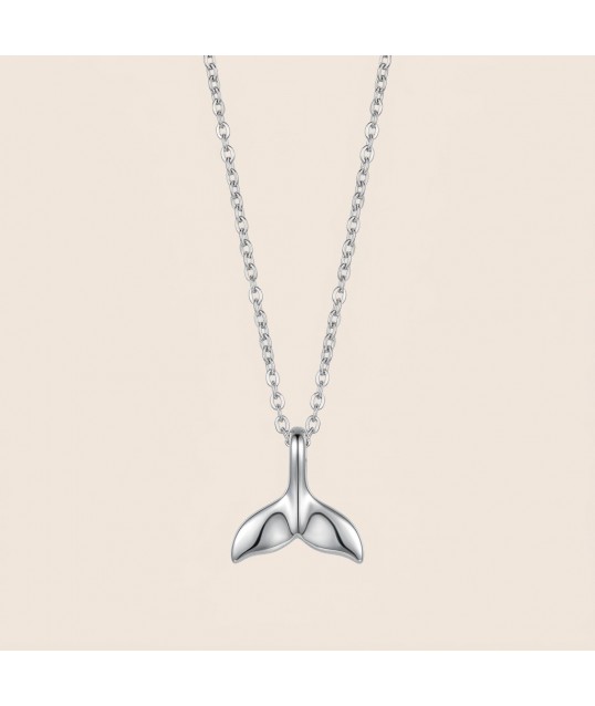 COLLIER WHALE ARGENTÉE
