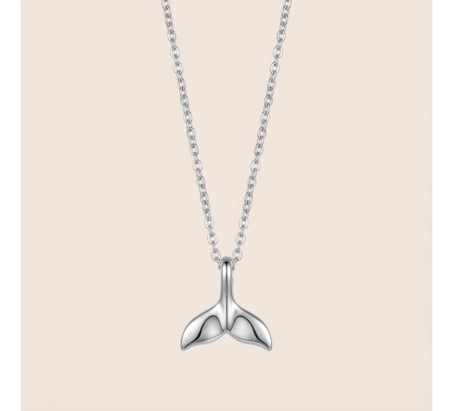 COLLIER WHALE ARGENTÉE