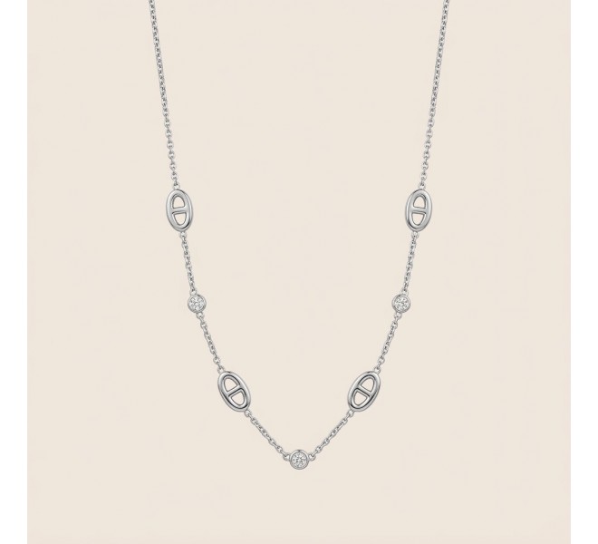 COLLIER MARINE ARGENTÉE