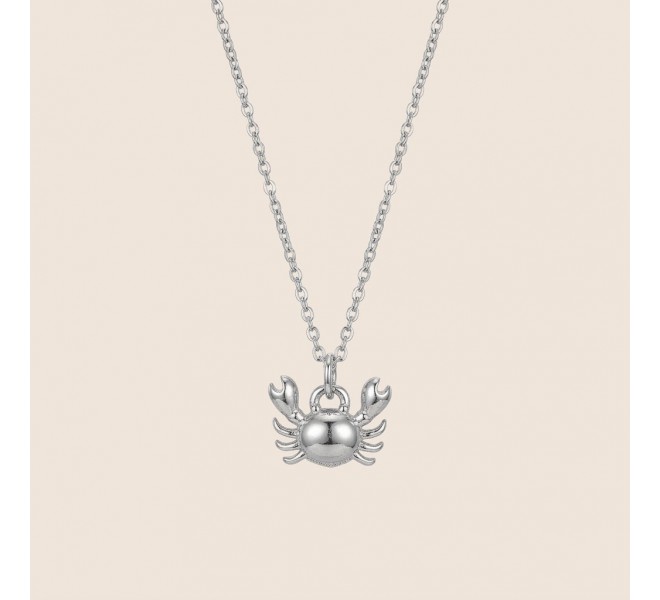 COLLIER CRABE ARGENTÉE