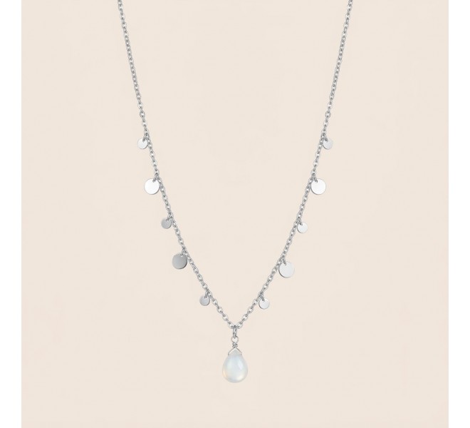 COLLIER NACRE ARGENTÉE