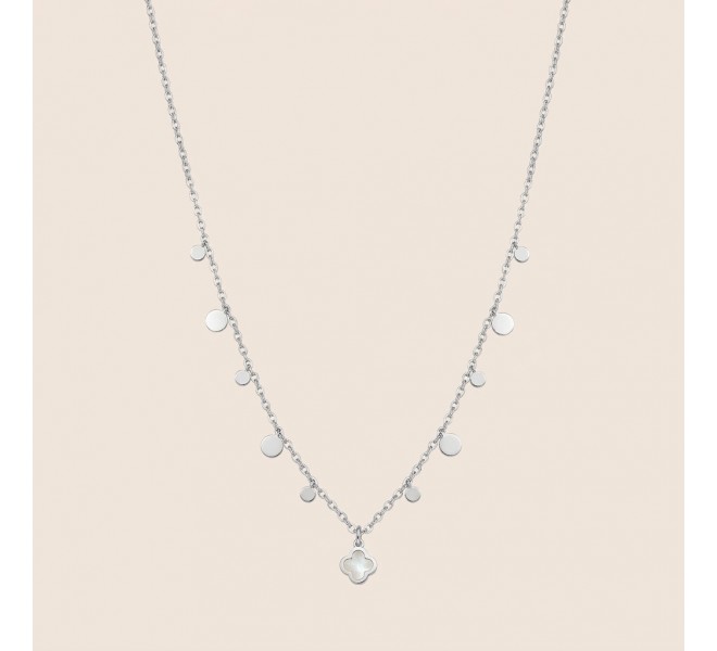 COLLIER MINI TREFLE ARGENTÉE