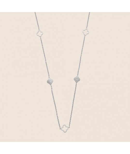 COLLIER TREFLE ARGENTÉE