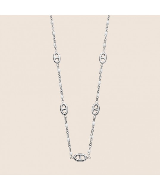 COLLIER MARINE BLANC ARGENTÉE