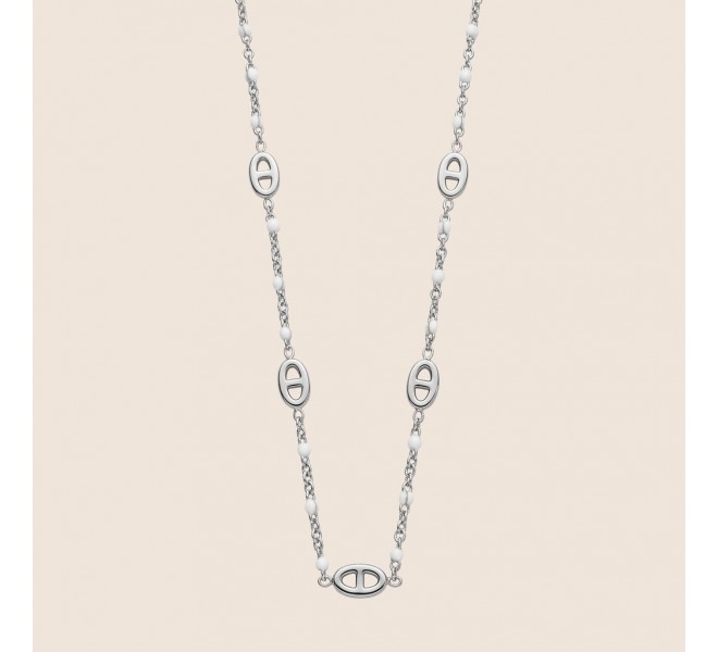 COLLIER MARINE BLANC ARGENTÉE
