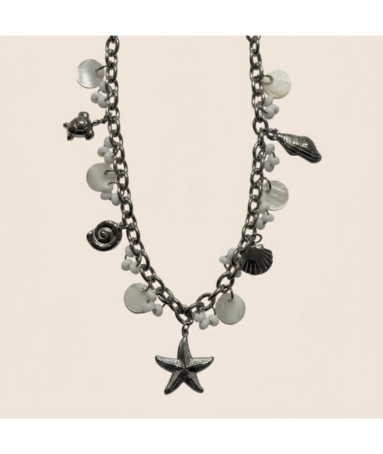 COLLIER CHARM ETOILE DE MER ARGENTÉE
