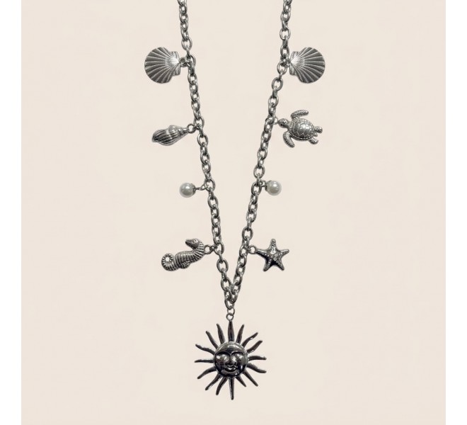 COLLIER CHARM SOLEIL ARGENTÉE