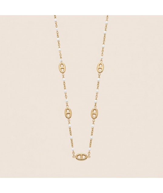 COLLIER MARINE BLANC