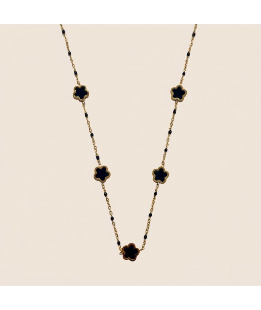 COLLIER TREFLE NOIR