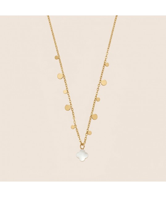 COLLIER TREFLE NACRE