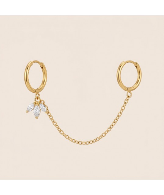 BOUCLE CHAINE STRASS