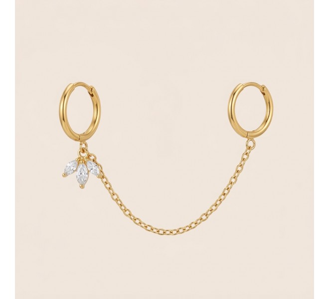 BOUCLE CHAINE STRASS