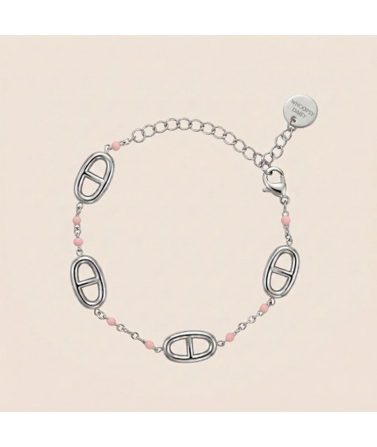 BRACELET SUMMER ROSE ARGENTÉE