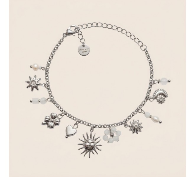 BRACELET CHARMS ÉVASION ARGENTÉE