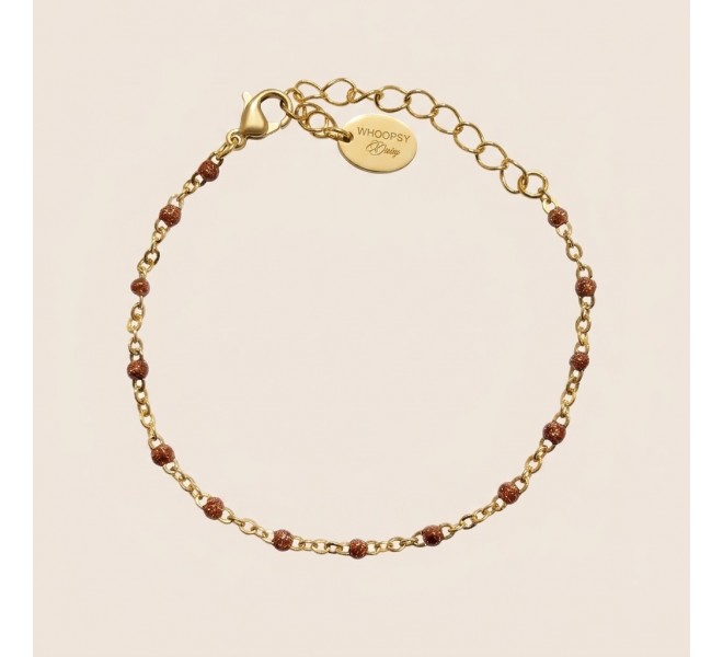 BRACELET RÉSINE BRUN PAILLETTÉ
