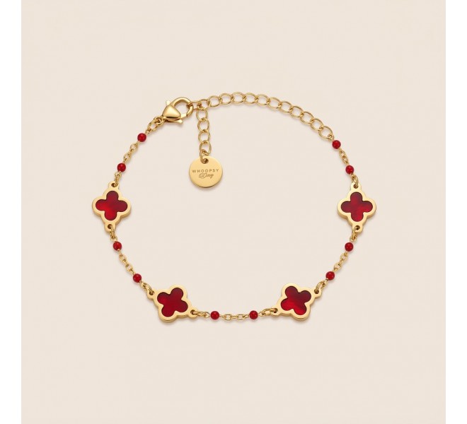 BRACELET TREFLE ROUGE
