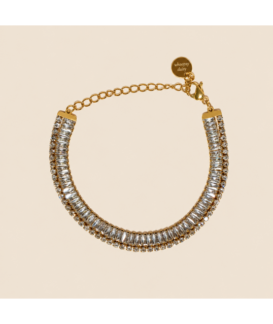 BRACELET STRASS LARGE DOUBLE