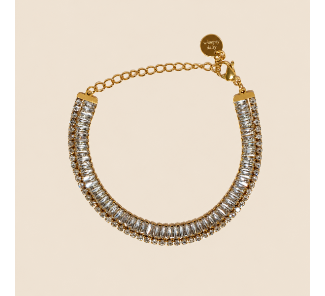 BRACELET STRASS LARGE DOUBLE