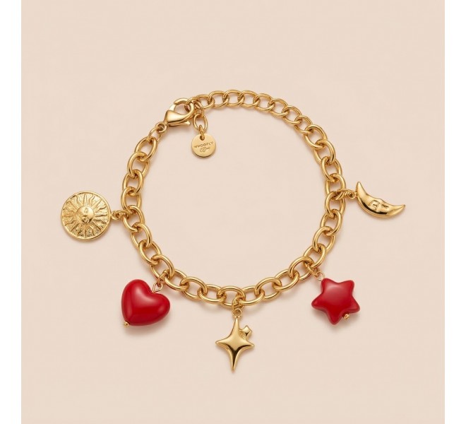 BRACELET CHARMS ROUGE