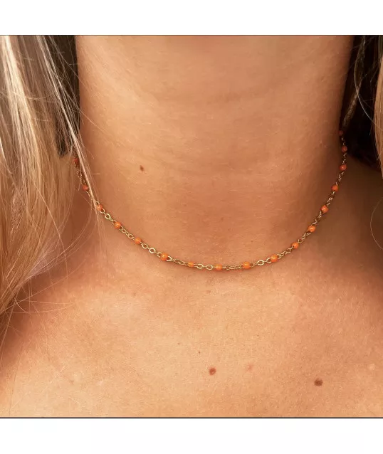 COLLIER RESINE ORANGE 2