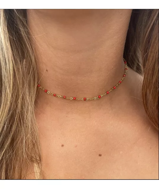 COLLIER RESINE ROUGE 2