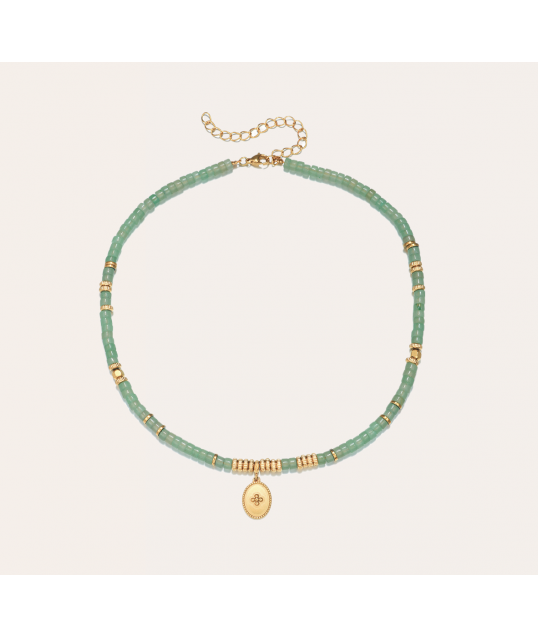 COLLIER HEISHI AVENTURINE