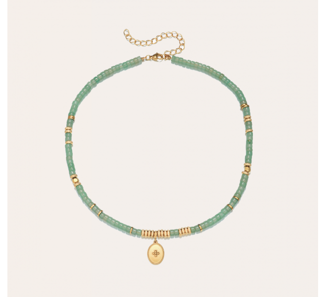 COLLIER HEISHI AVENTURINE