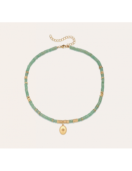 COLLIER HEISHI AVENTURINE