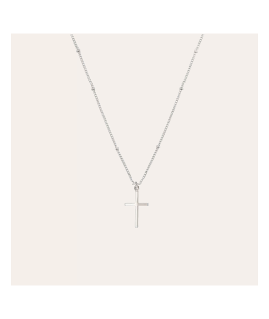 COLLIER CROIX ARGENTE