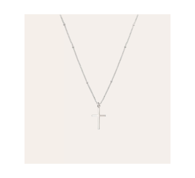 COLLIER CROIX ARGENTE