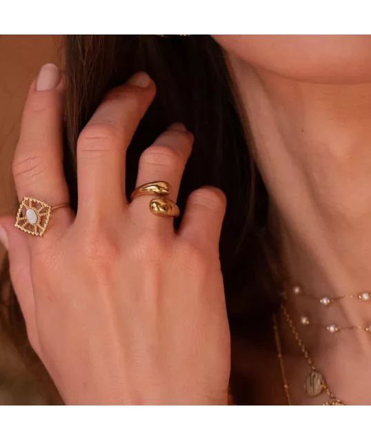 BAGUE DOBLE DORÉE 2