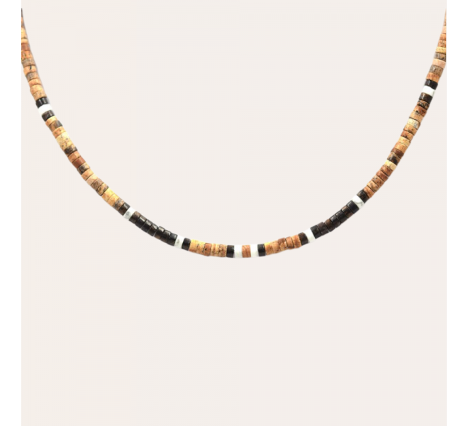 COLLIER MIXTE HEISHI ONYX